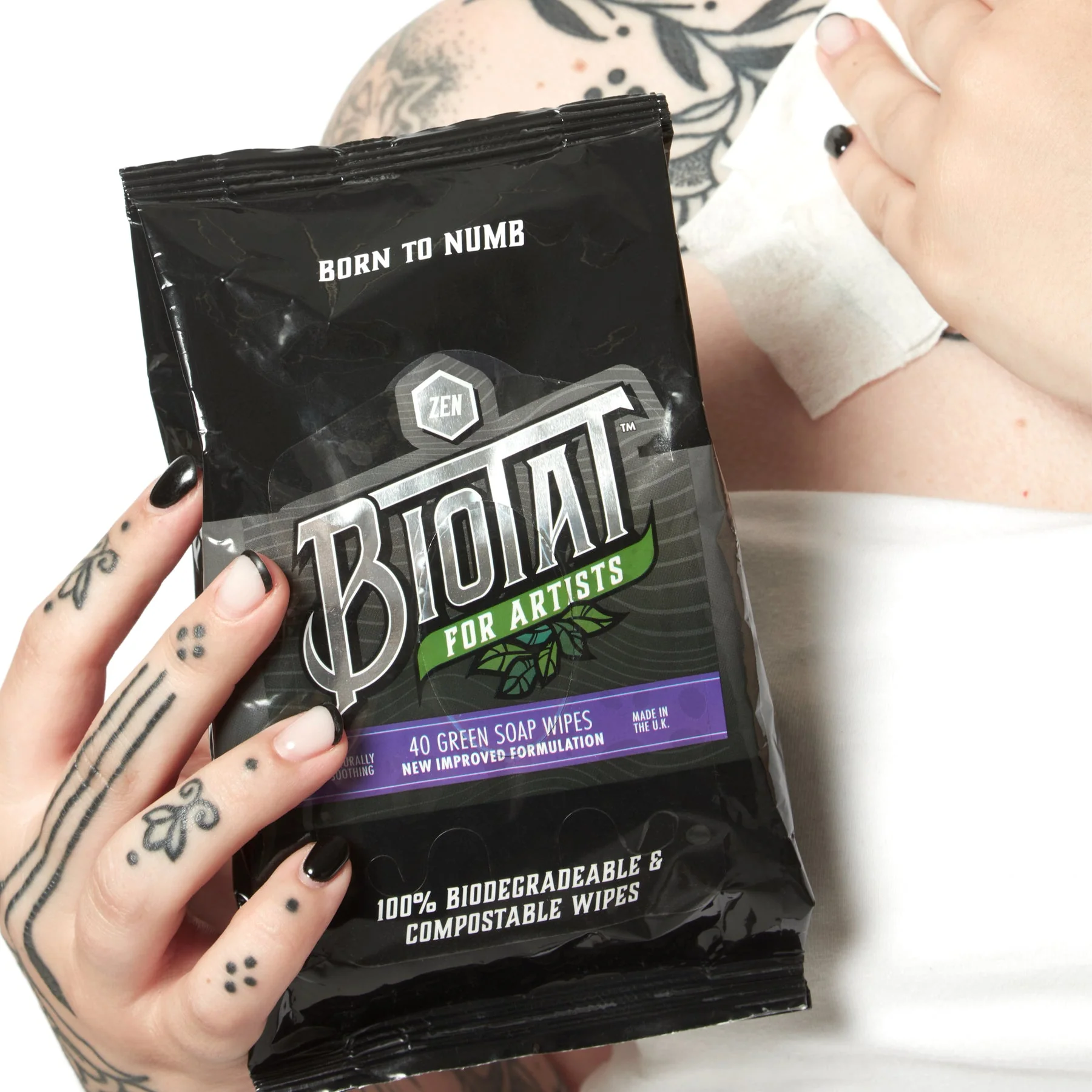 Biotat Numbing Green Soap Wipes (Standard & Zen) - Image 7