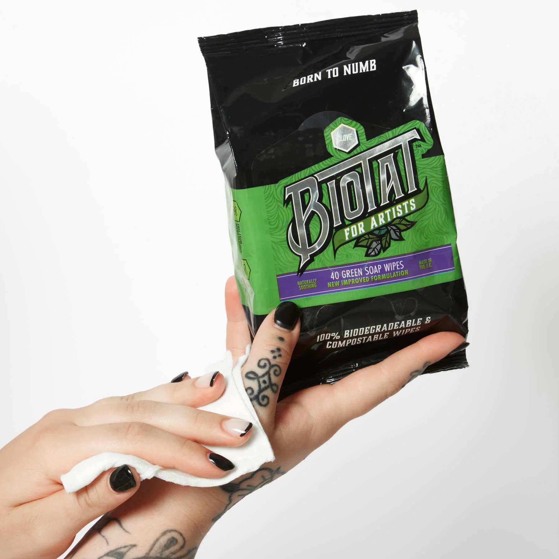 Biotat Numbing Green Soap Wipes (Standard & Zen) - Image 8