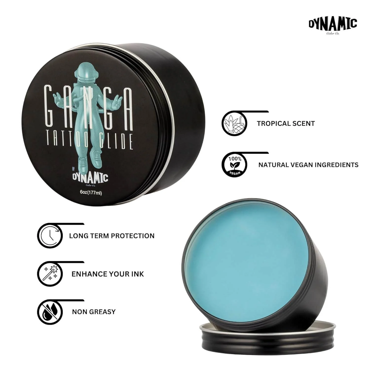Dynamic Color Ganga Glide Tattoo Butter Balm Aftercare 177ml (6oz) - Image 3