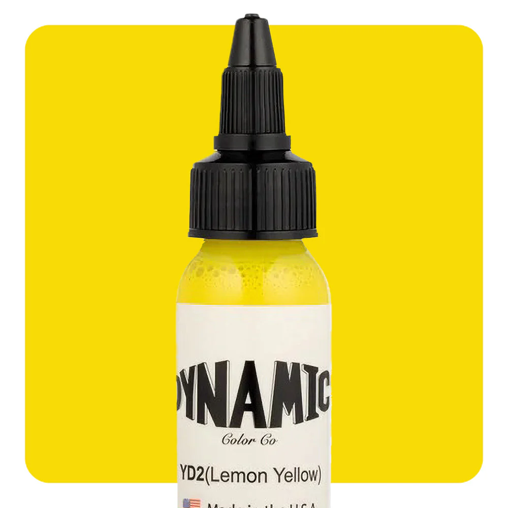Dynamic Color Lemon Yellow (YD2) Tattoo Ink 30ml (1oz)
