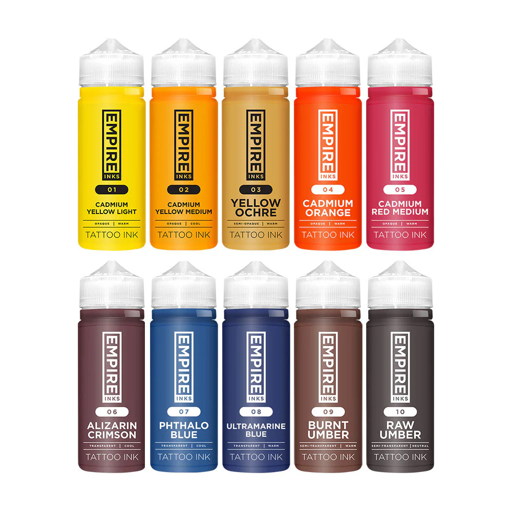 Empire Ink 10 Bottle Colour Set (Multiple Sizes) - Image 3