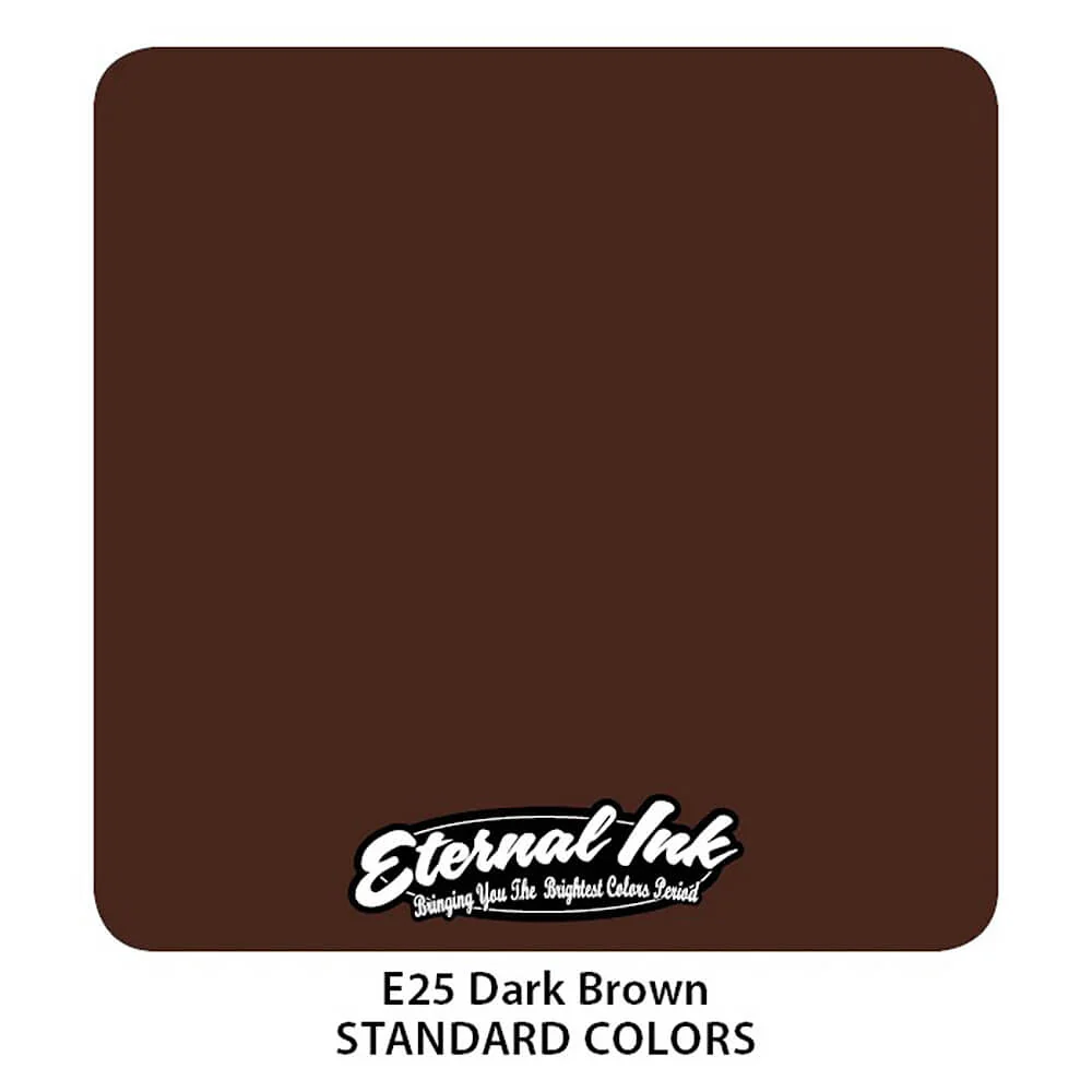 Eternal Ink Dark Brown Tattoo Ink 30ml (1oz) - Image 2