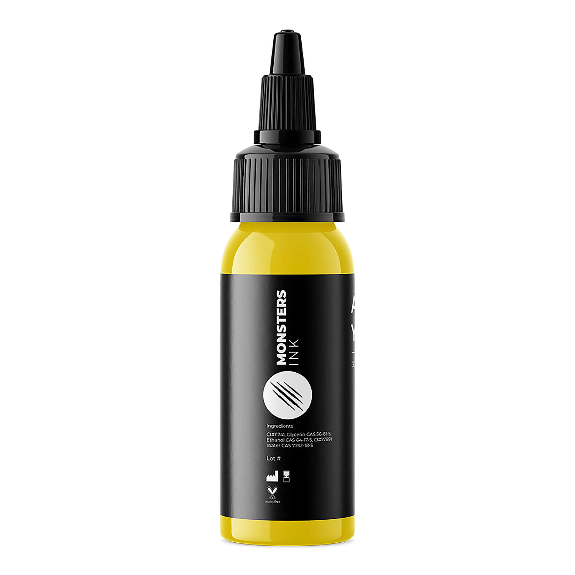 Monsters Ink Atomic Yellow Tattoo Ink 30ml (1oz) - Image 6