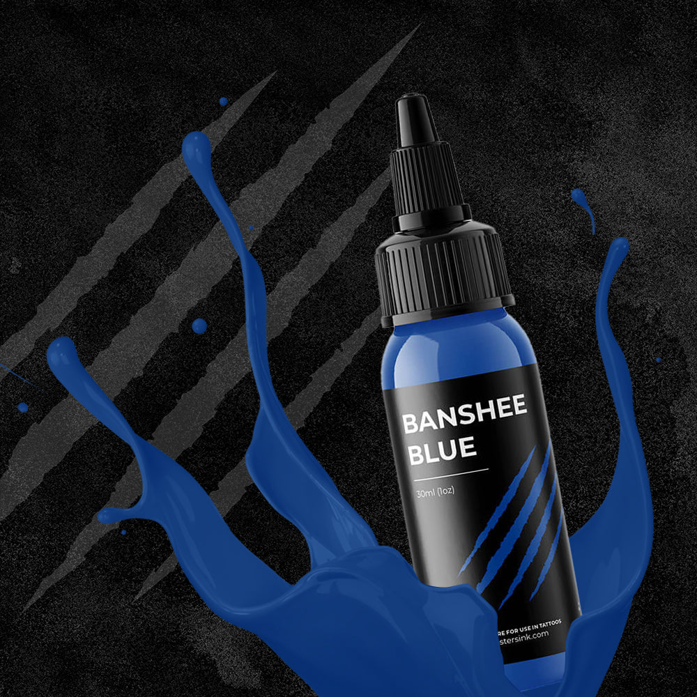 Monsters Ink Banshee Blue Tattoo Ink 30ml (1oz) - Image 4