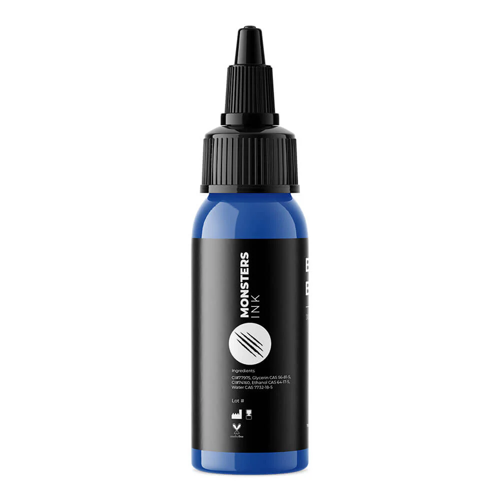 Monsters Ink Banshee Blue Tattoo Ink 30ml (1oz) - Image 6