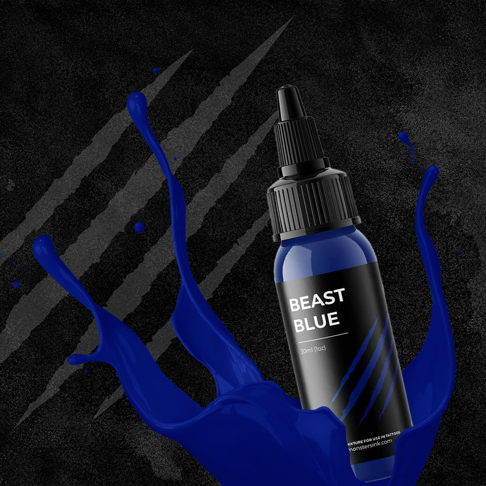 Monsters Ink Beast Blue Tattoo Ink 30ml (1oz) - Image 3