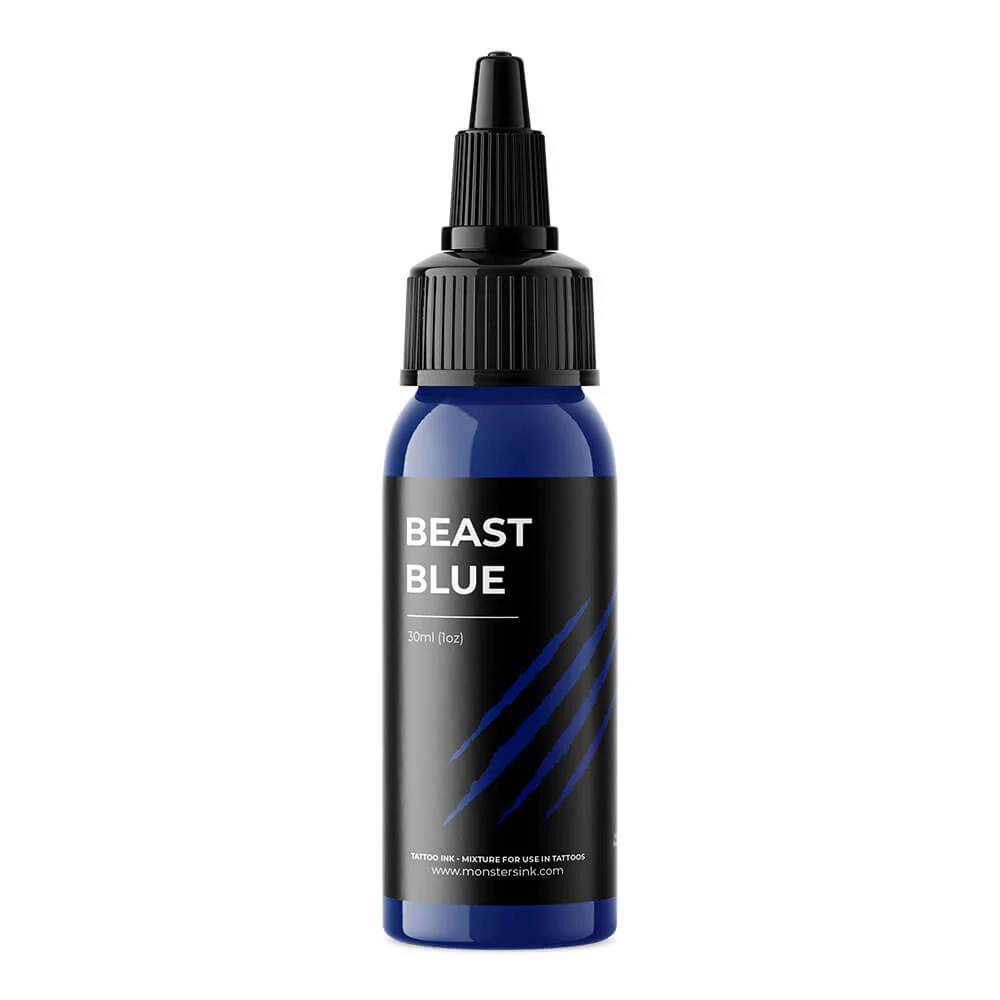 Monsters Ink Beast Blue Tattoo Ink 30ml (1oz) - Image 4
