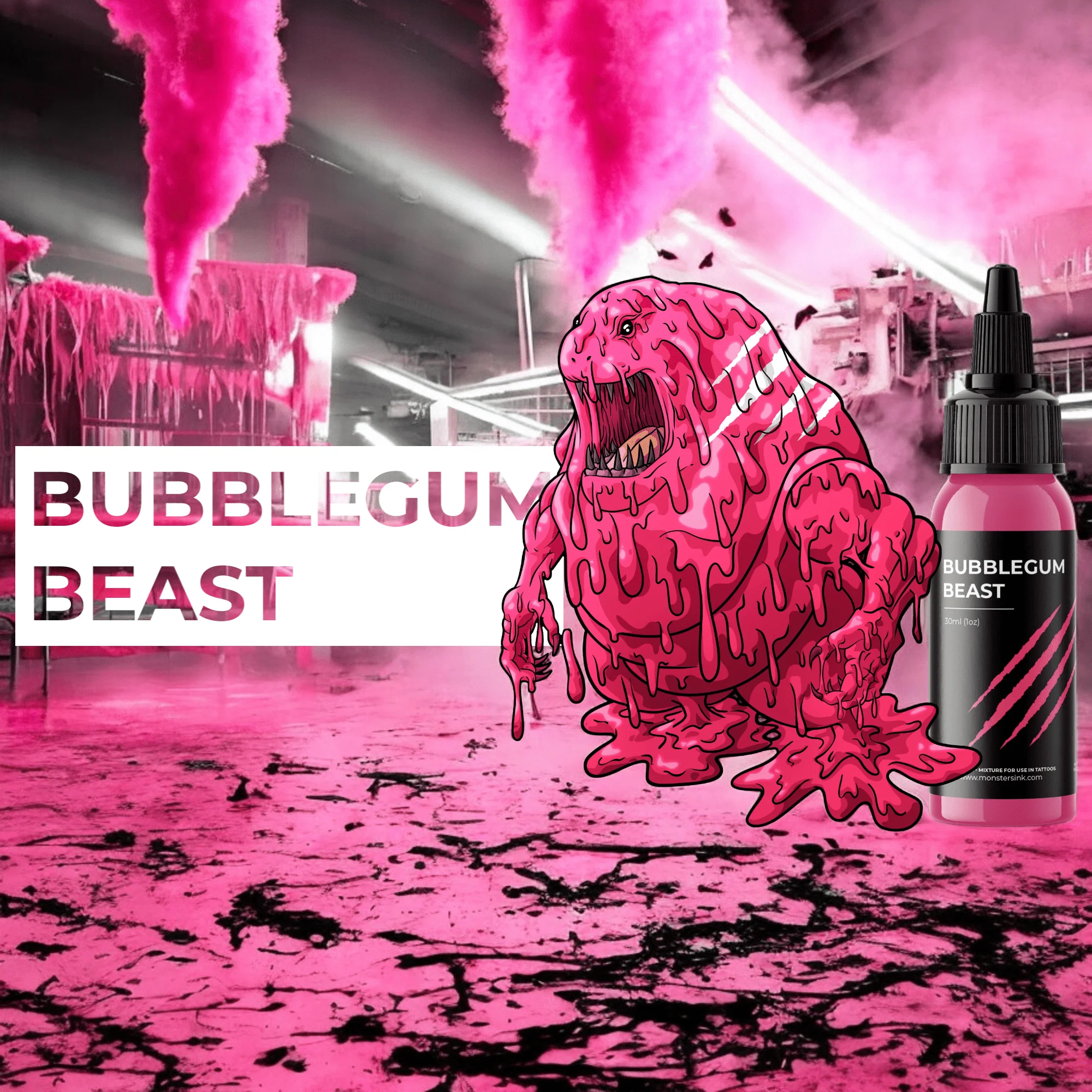 Monsters Ink Bubblegum Beast Tattoo Ink 30ml (1oz) - Image 2