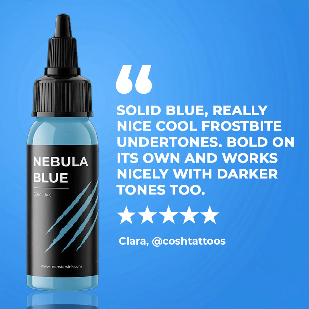 Monsters Ink Nebula Blue Tattoo Ink 30ml (1oz) - Image 4