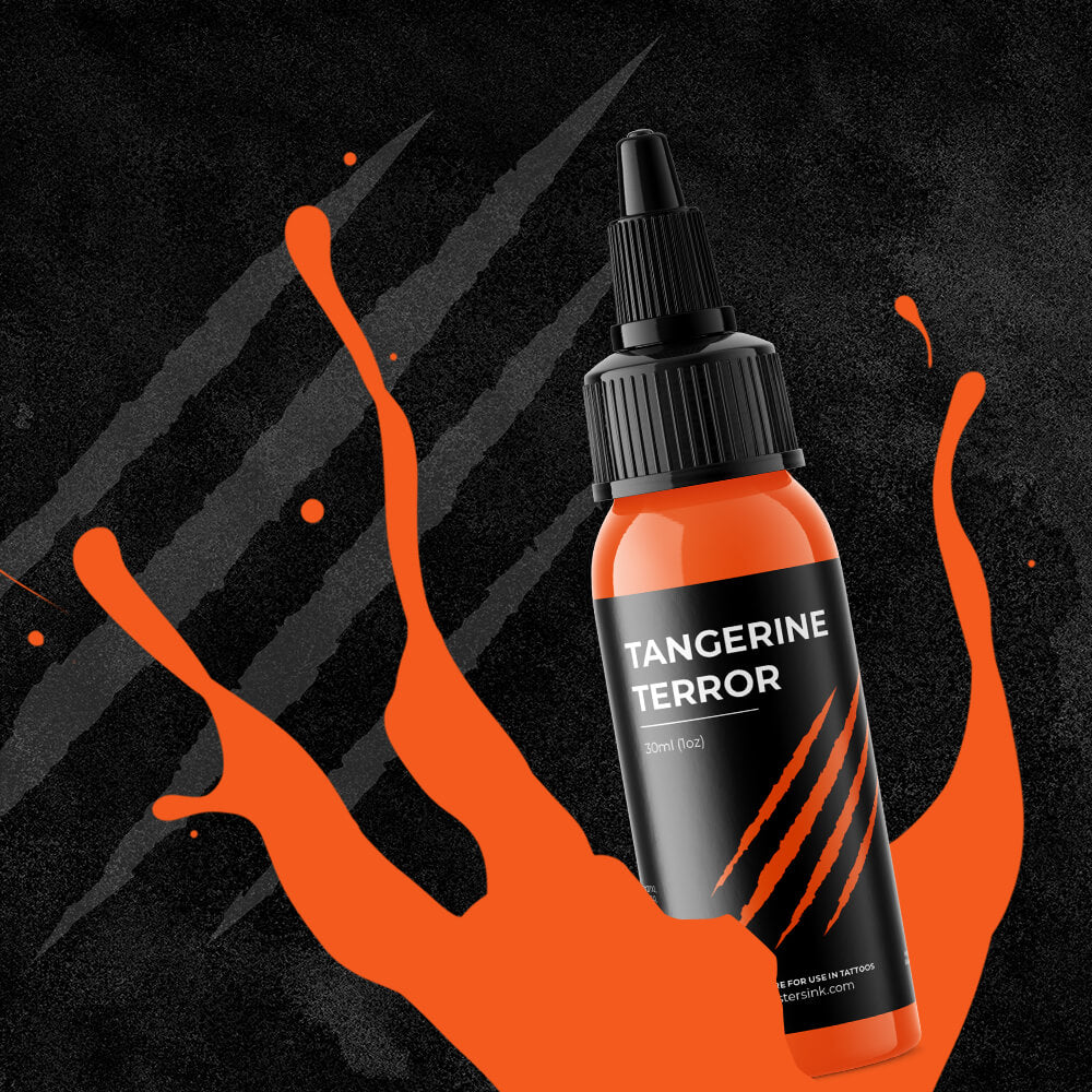 Monsters Ink Tangerine Terror Tattoo Ink 30ml (1oz) - Image 4