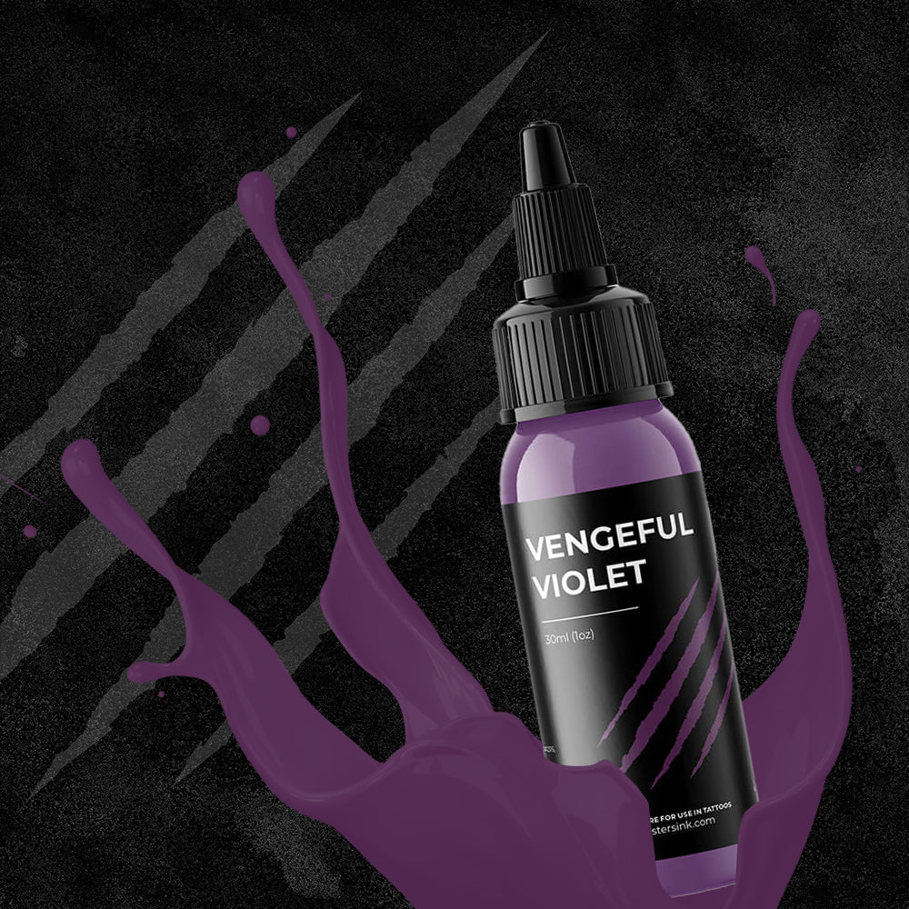 Monsters Ink Vengeful Violet Tattoo Ink 30ml (1oz) - Image 4