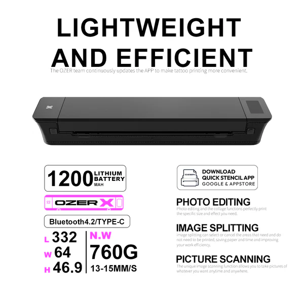 OZER Wireless X Thermal Stencil Printer - Image 7