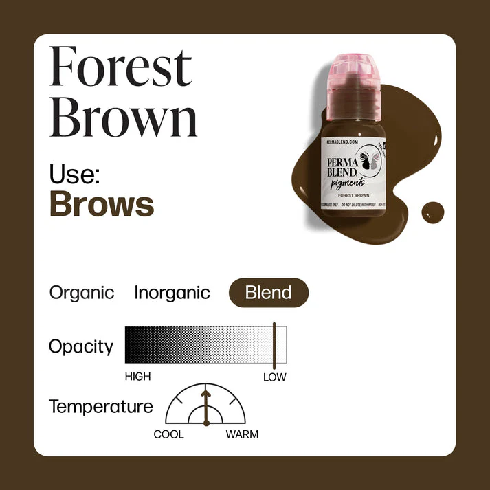Perma Blend Brow Pigment 15ml Forest Brown - Image 3