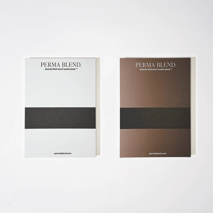 PMU Pigment Drawdown Pad – 100 Sheets | White or Skin Tone Gradient