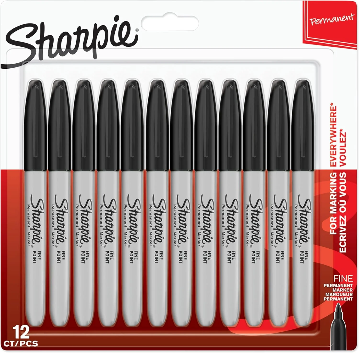 Sharpie Black Permanent Marker (Various Size Packs) - Image 4