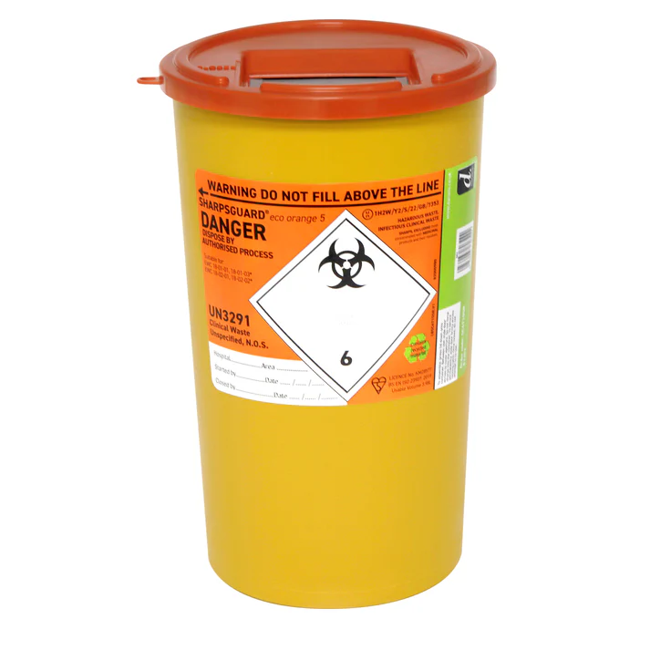 Sharpsguard Orange Sharps Bin (Various Sizes) - Image 3