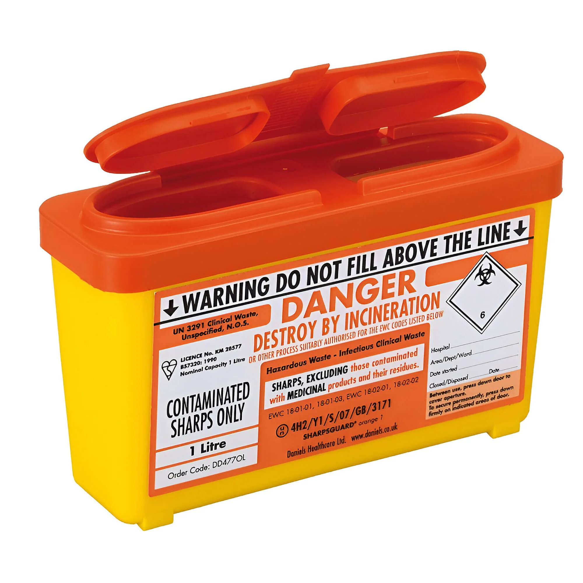 Sharpsguard Orange Sharps Bin (Various Sizes) - Image 5