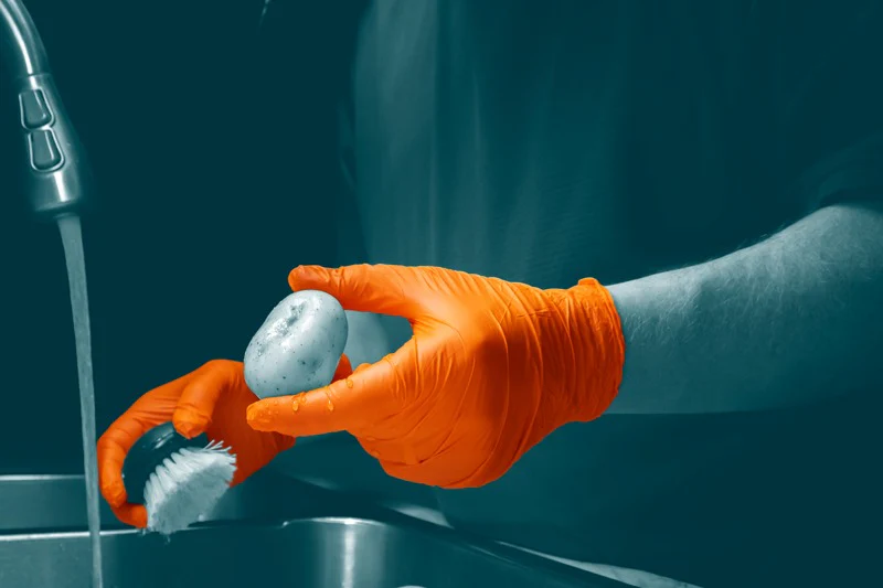 Unigloves Orange Pearl Nitrile Gloves (Case of 10) - Image 6