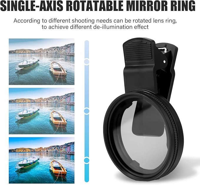 Universal ND Clip-On Focus Lens with CPL Filter - Image 4