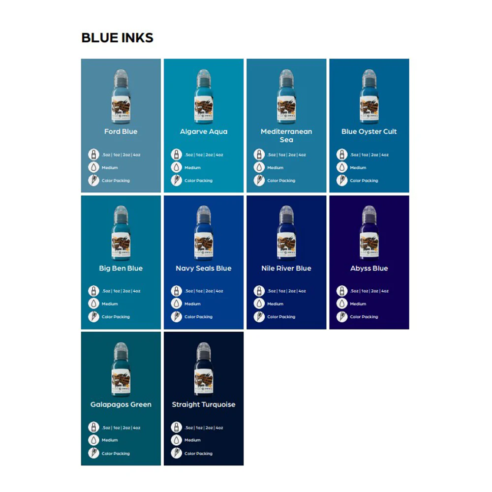 World Famous Einstein Blue Tattoo Ink 30ml (1oz) - Image 3