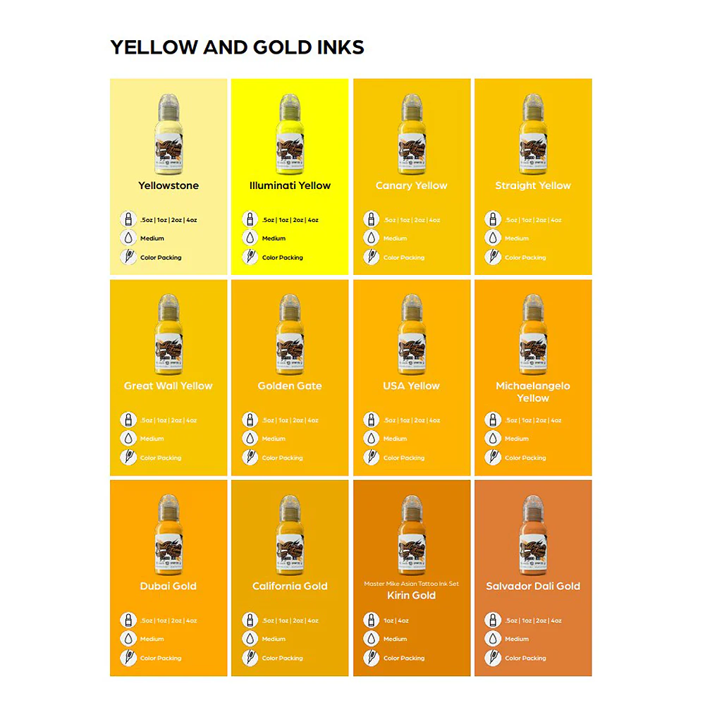 World Famous Dubai Gold Tattoo Ink 30ml (1oz) - Image 2