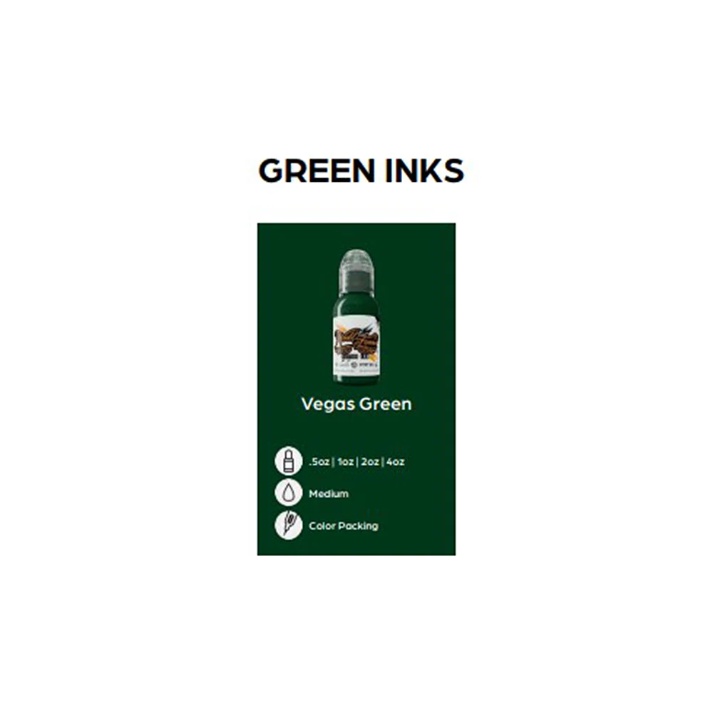 World Famous Mint Green Tattoo Ink 30ml (1oz) - Image 3
