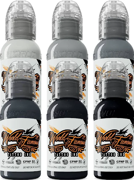 World Famous Monochromatic Tattoo Ink Set 0f 6 (Various Sizes) - Image 4